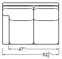 LEFT ARM LOVESEAT