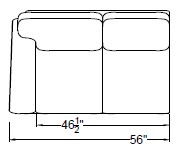 LEFT ARM LOVESEAT