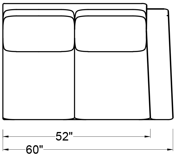 RIGHT ARM LOVESEAT