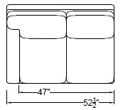 LEFT ARM LOVESEAT