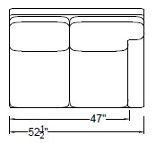 RIGHT ARM LOVESEAT