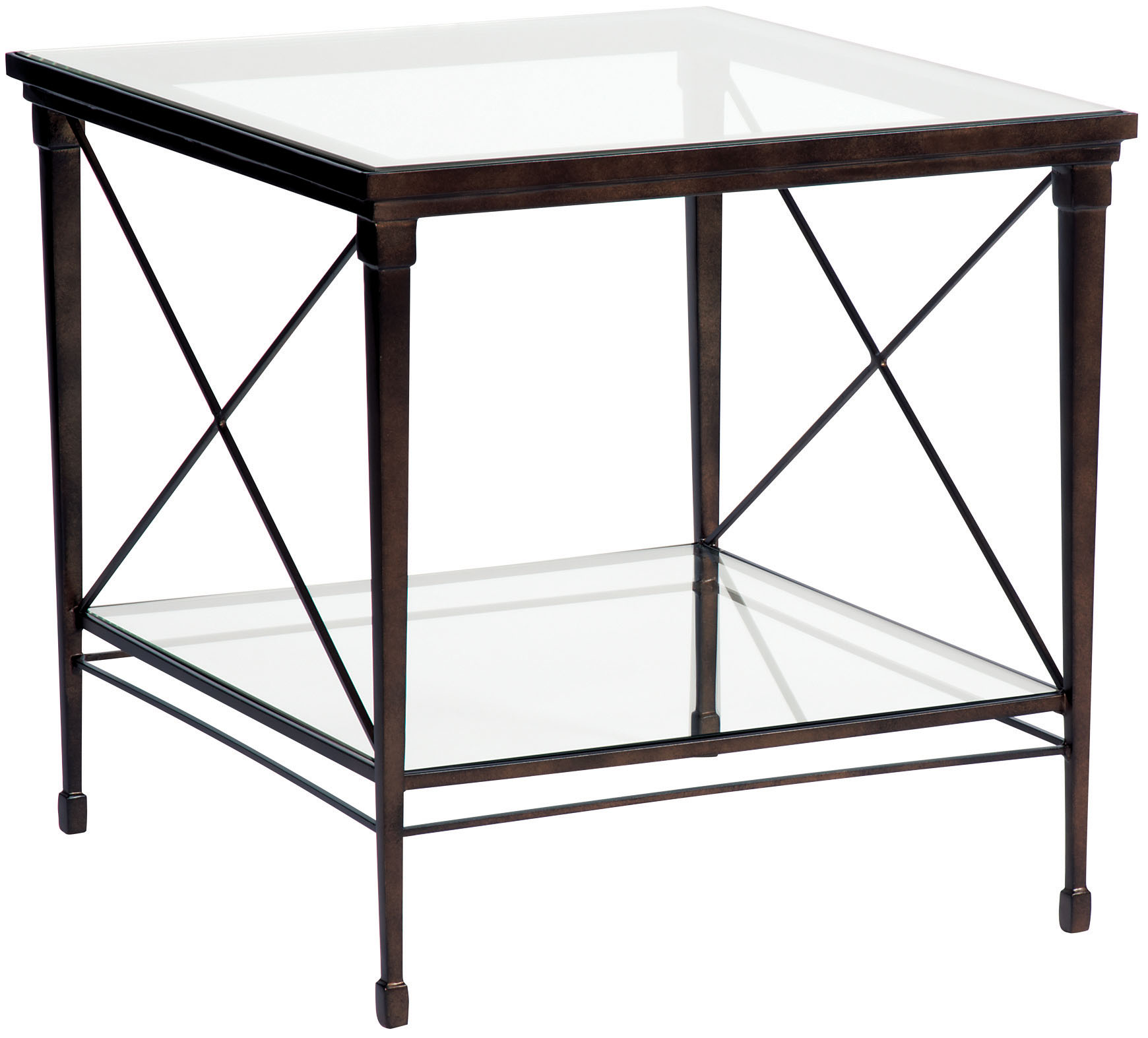 Vanguard Furniture - Our Products - P426L Hardin Lamp Table / Glass Top