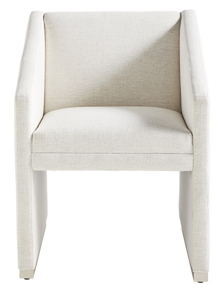 white barrel dining chair